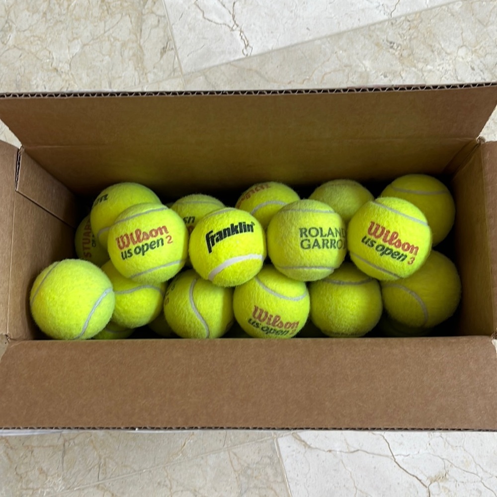 25 USED Practice tennis balls